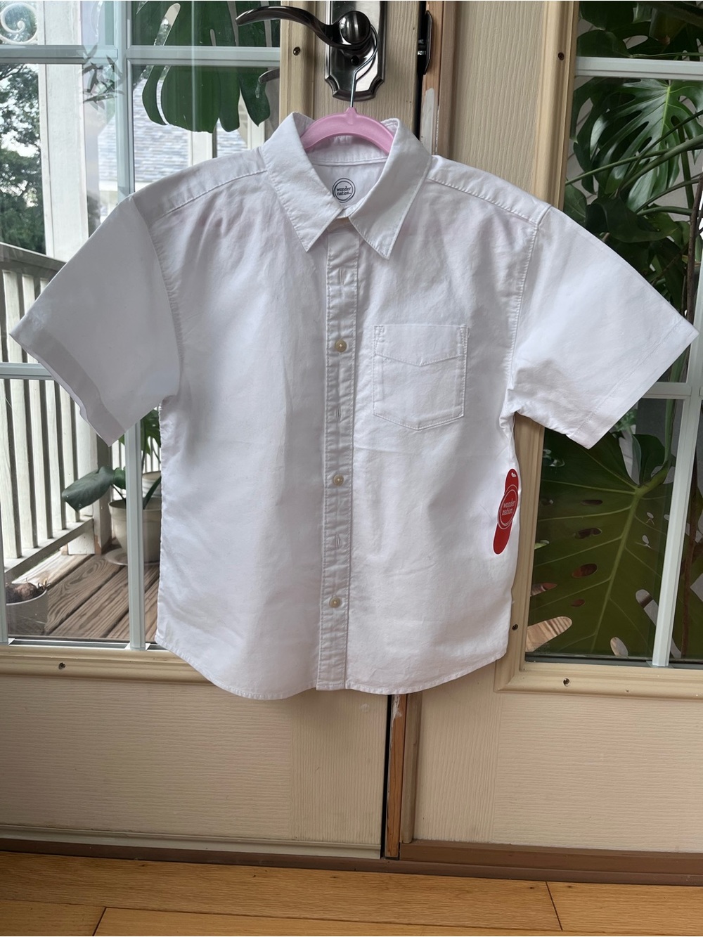 wonder nation White Short-Sleeve Button-Down Shirt